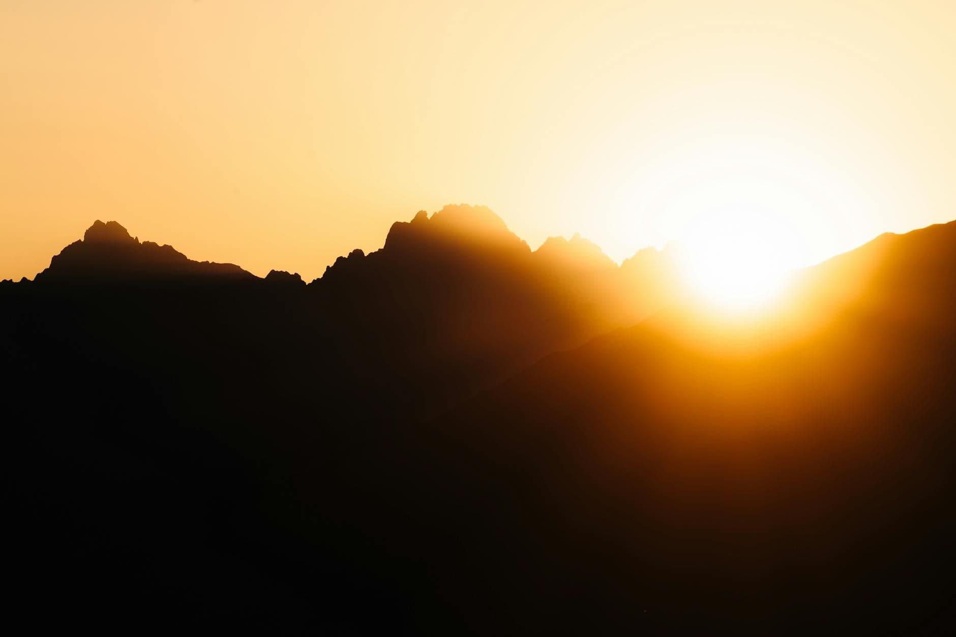 Sunrise over mountains